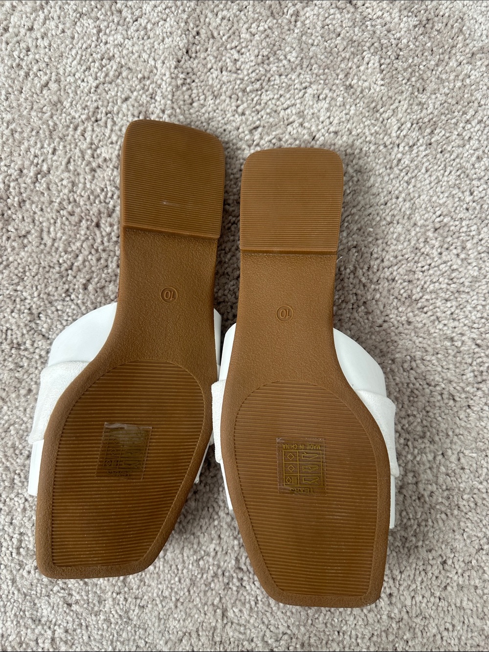 Nina Ivory Jeweled Slide Sandals - Picture 2 of 4